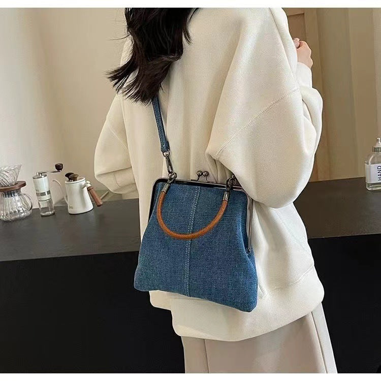 Handmade Denim Crossbody Bag for Women