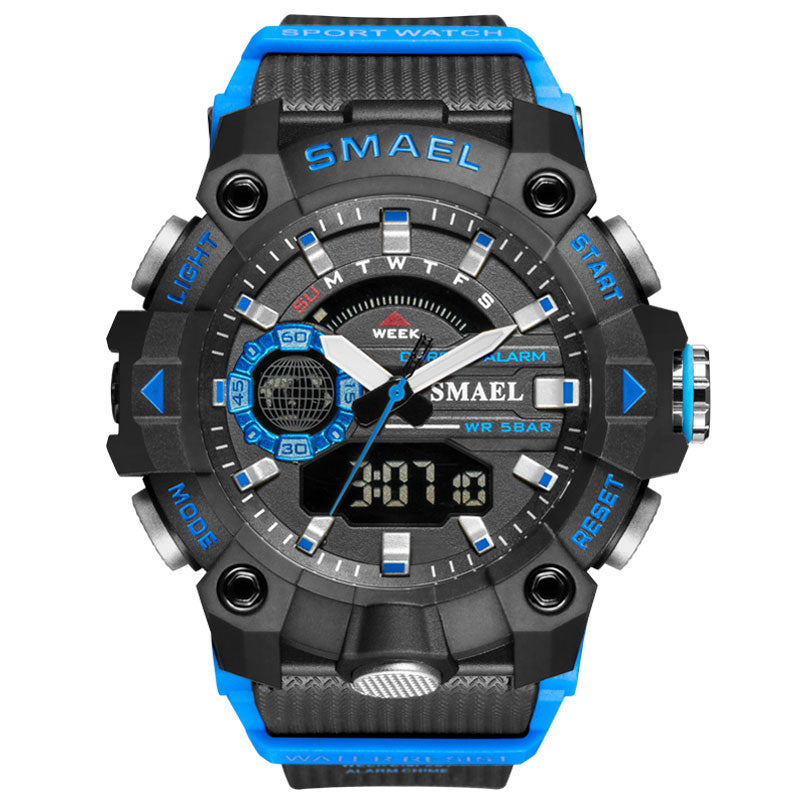 Men's Military Sport Watches - 50M Waterproof Wristwatch Stopwatch Alarm LED