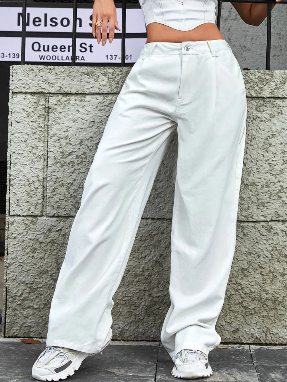 Wide Leg Jeans with Pockets - Japanese Denim