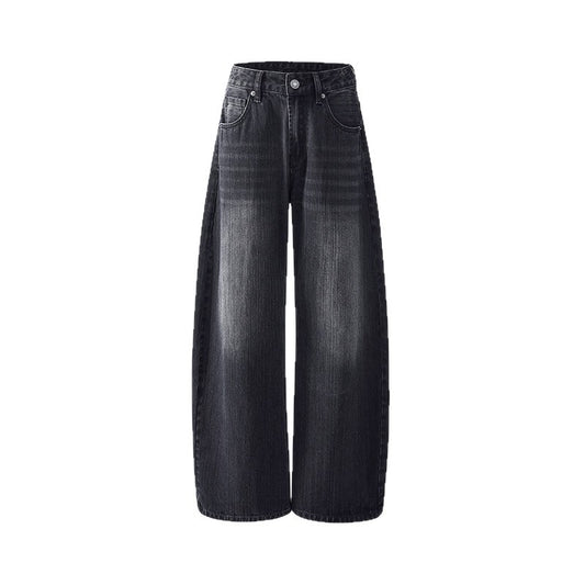 Trendy Women's Washed Tapered Denim Pants – Casual & Versatile