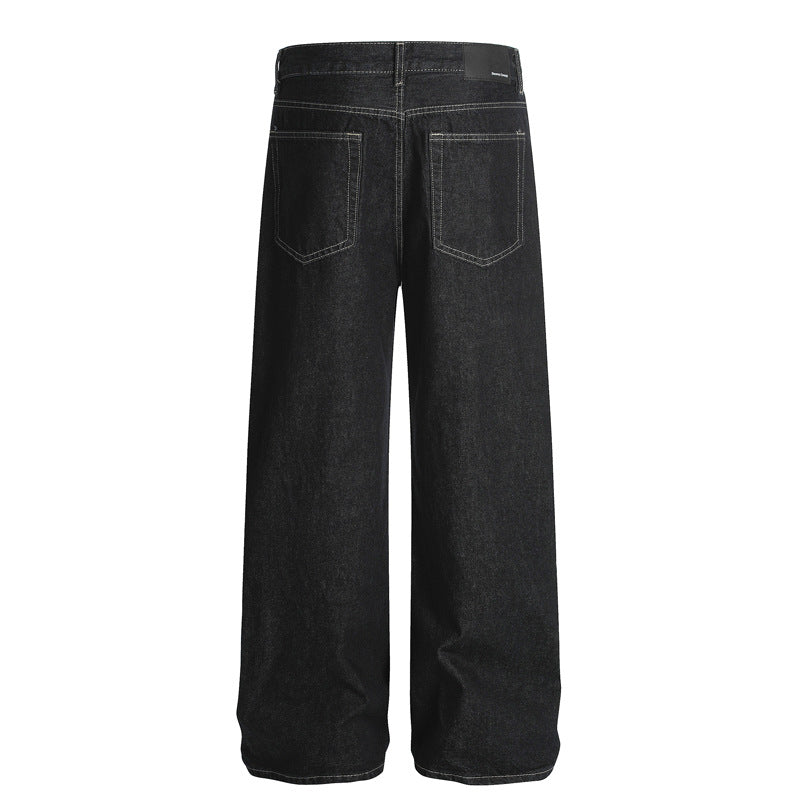 Japanese Premium Distressed Denim Long Pants with Snap Buttons