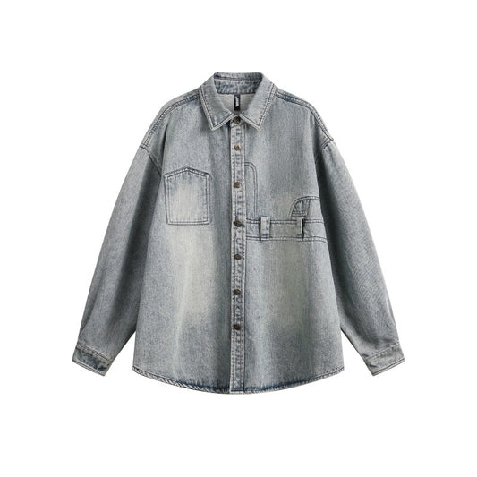 Laundry Workwear Denim Loose Fitting Shirts for Men and Women