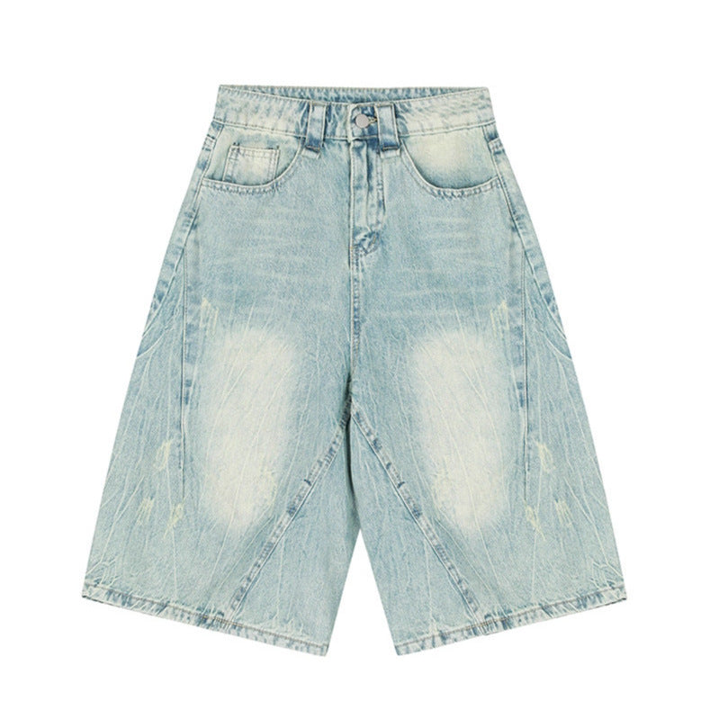 Premium Cropped Denim Shorts - Stylish Streetwear