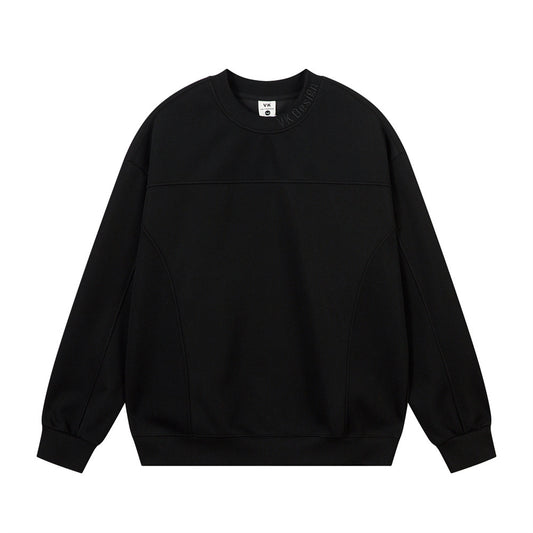 Men's Round Neck Sweater, Solid Color -  Loose Fit Casual Top