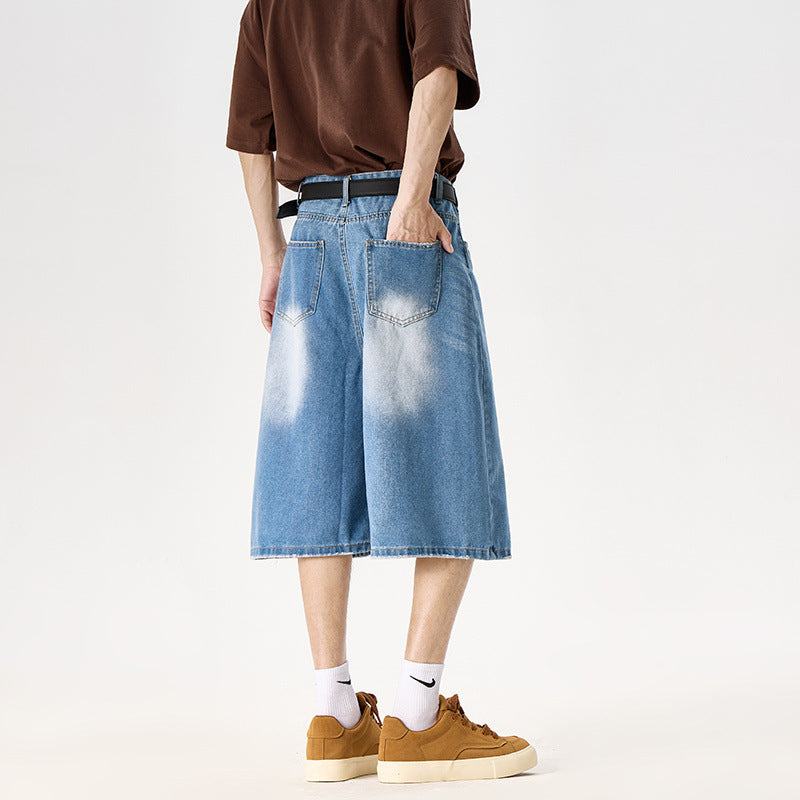 Casual Cropped Wide-Leg Pants with Relaxed Fit