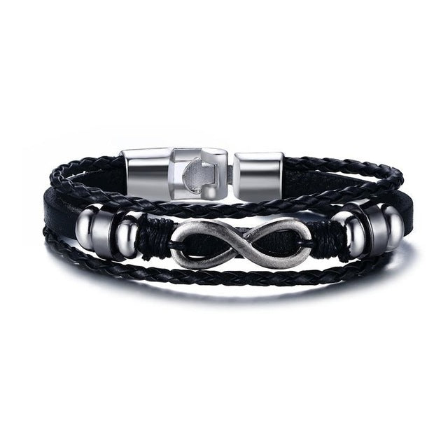 Infinity Bracelet - Genuine Leather