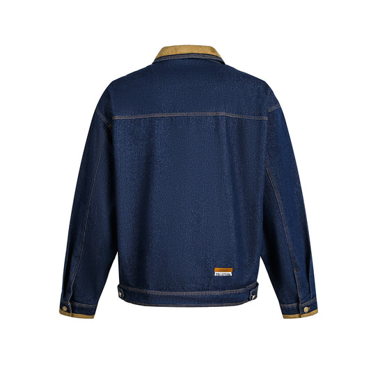 Multi Pocket Washed Denim Jacket for Men