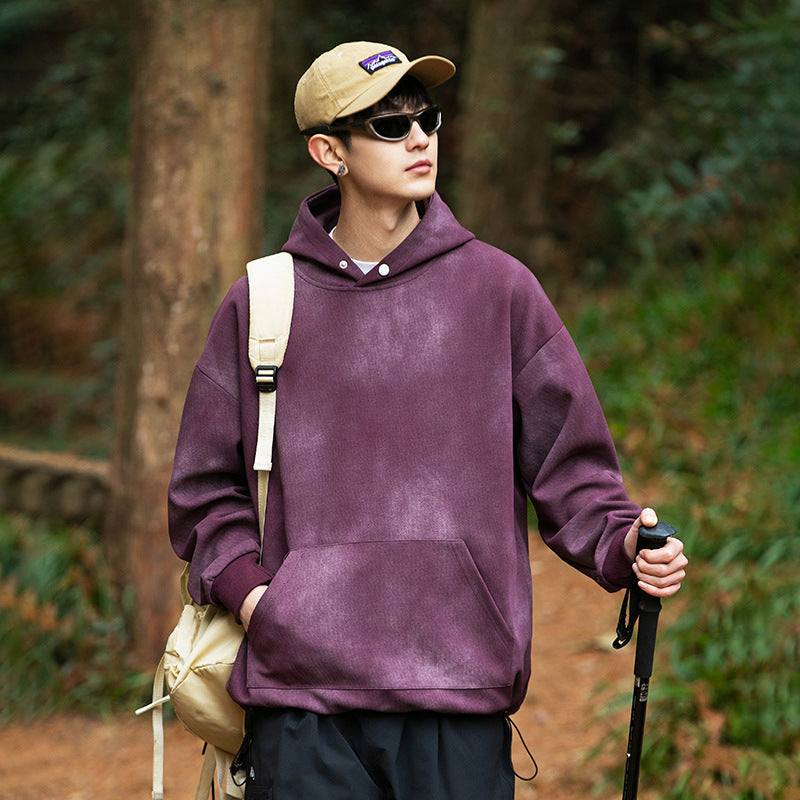 Men's Hot Washed Hooded Sweatshirt