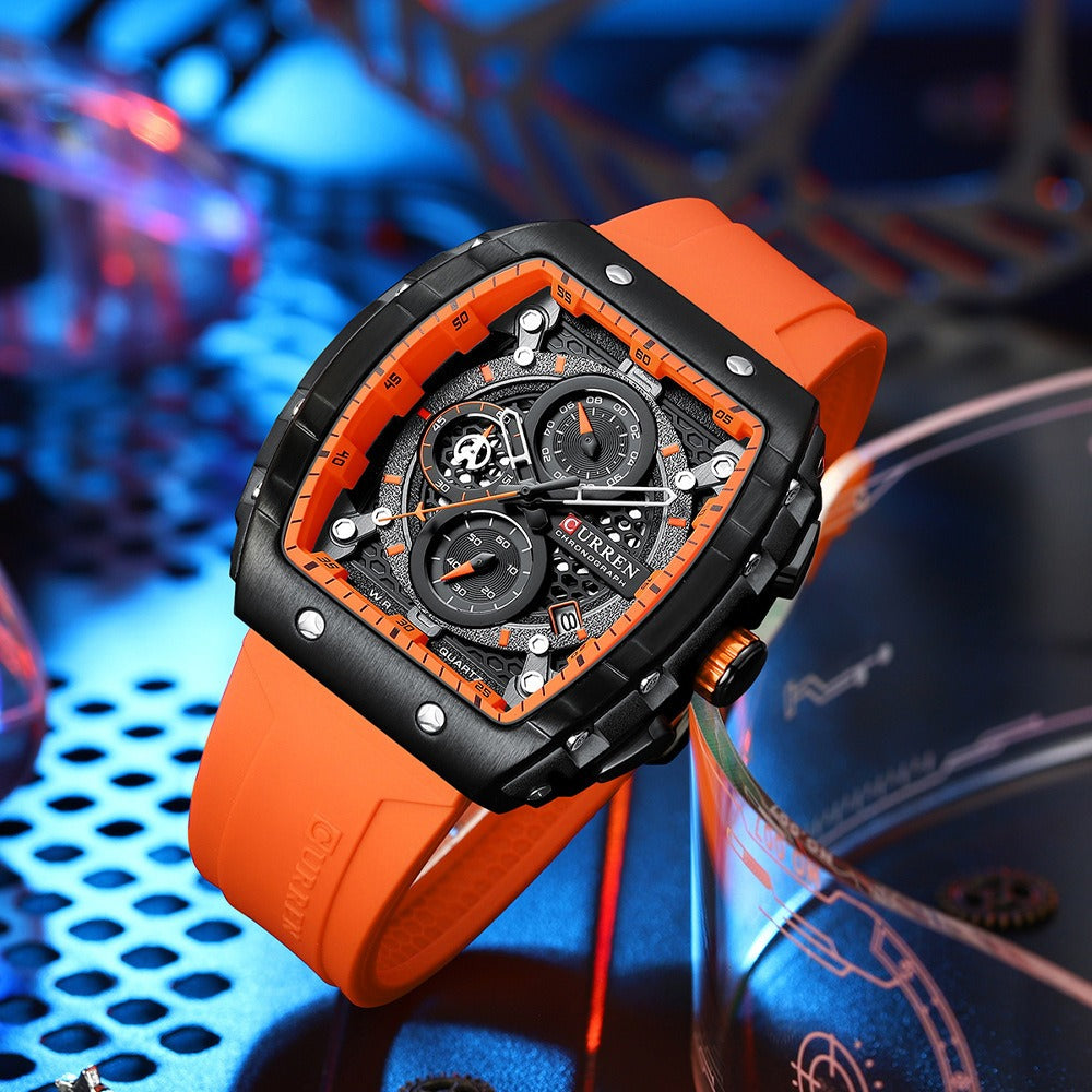 Men's Waterproof Quartz Calendar Multifunctional Watch
