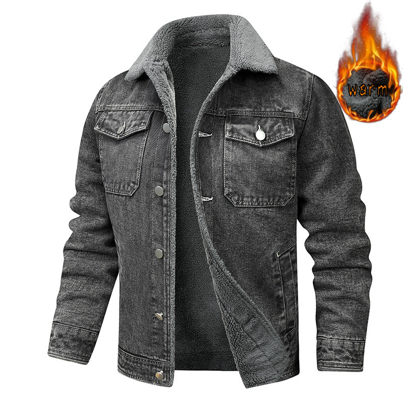 Men's Fleece Lined Denim Jacket -  Casual Workwear
