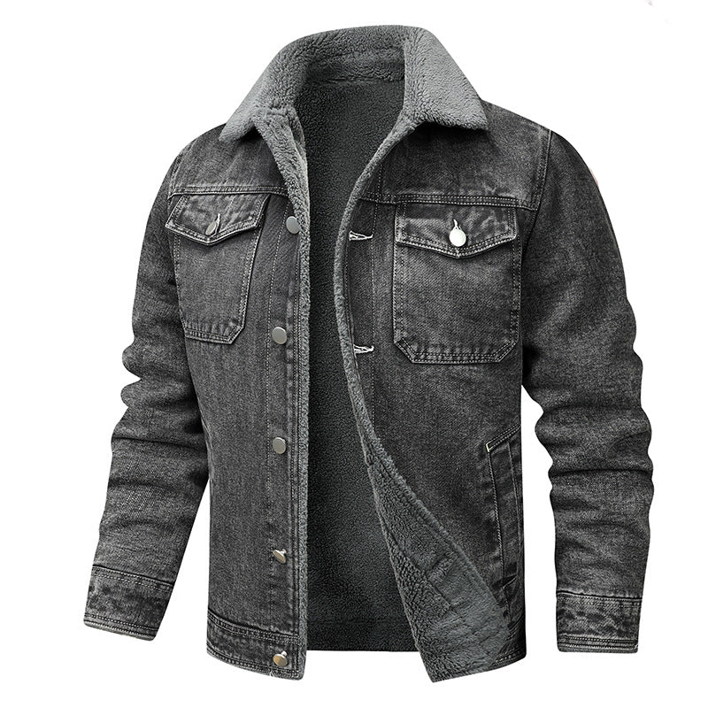 Men's Fleece Lined Denim Jacket -  Casual Workwear