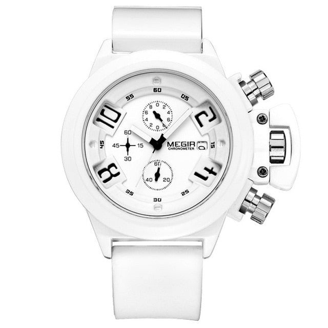 Men's Casual Quartz Watch - 3D Engraved Dial - Waterproof