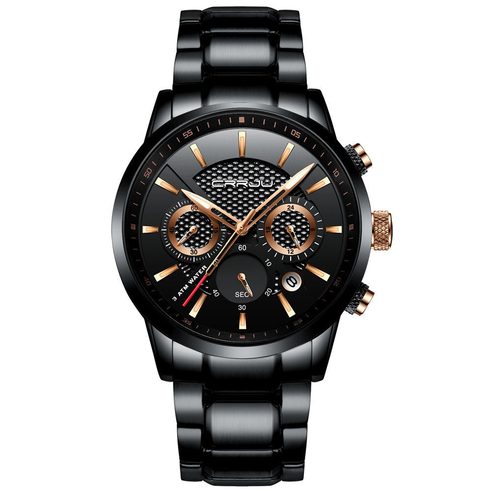 Men's 30m Waterproof Chronograph Steel Watch