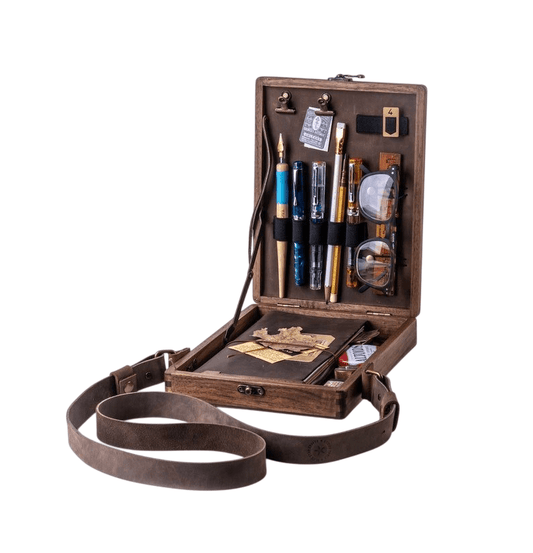 Writers Messenger Wood Box Satchel Made From MDF And Leather