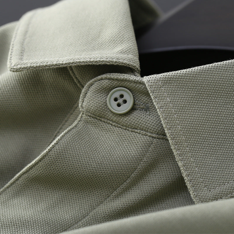 Short Sleeve Polo Shirt for Men High-Grade Flip Collar T-Shirt