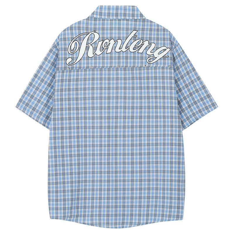 Short Sleeve Letter Design Shirt for Men and Couples