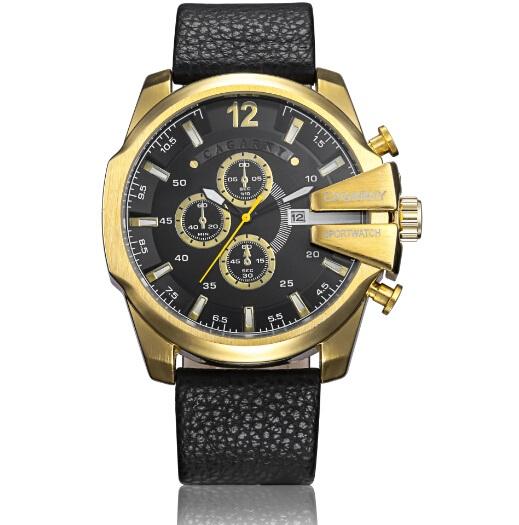 Men's Leather Quartz Watches