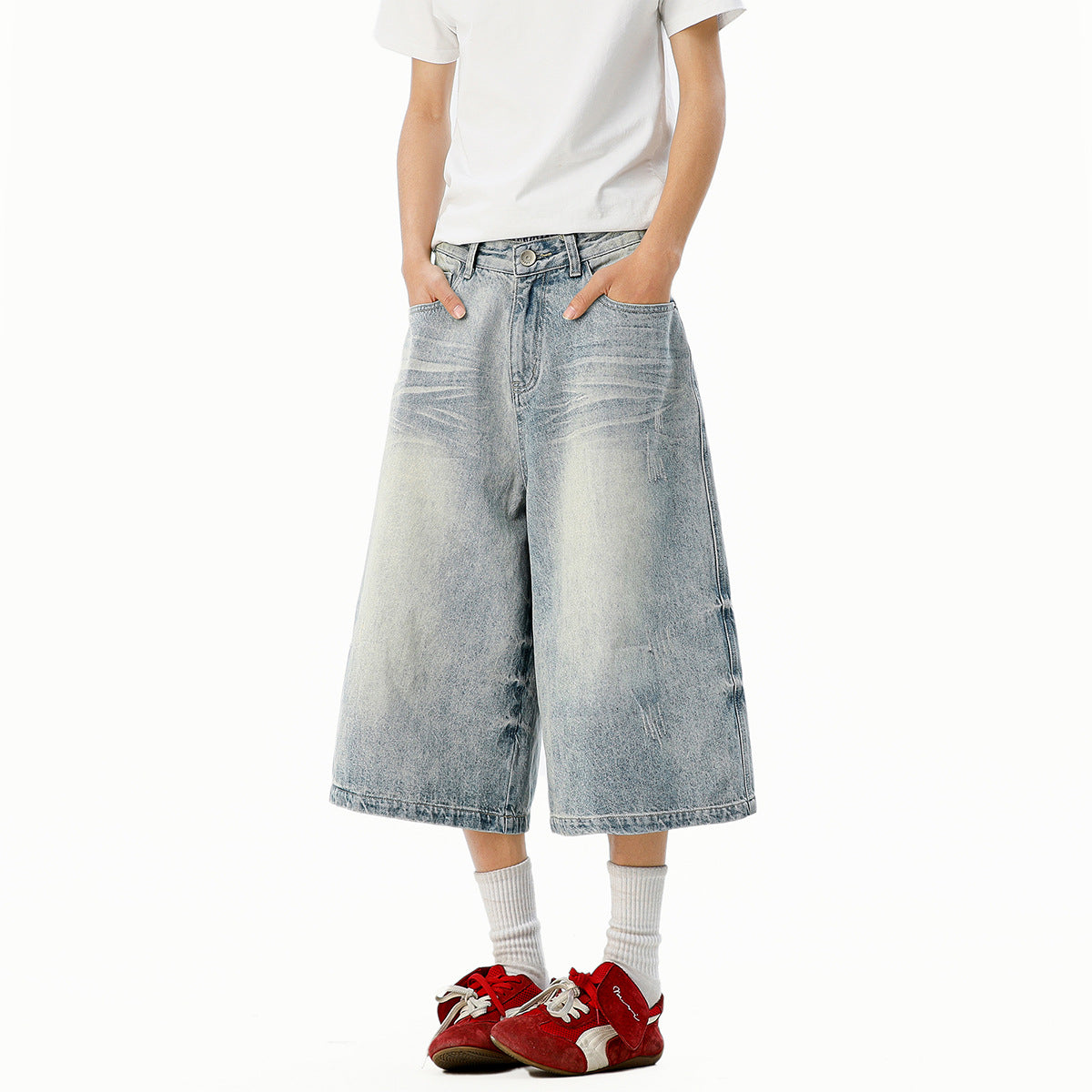 Men's High Waist Loose Wide Leg Summer Shorts