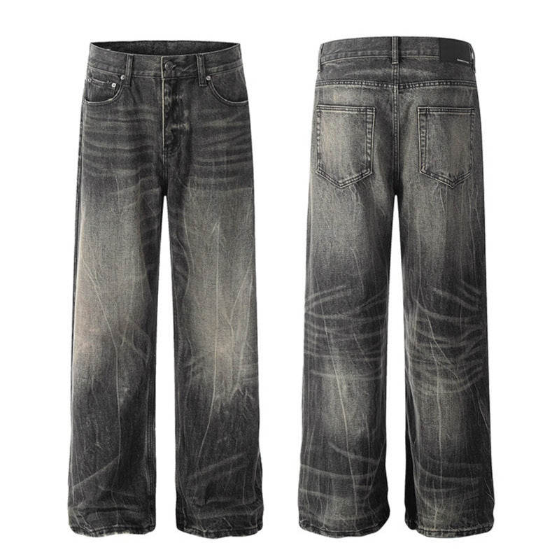 Premium Washed Denim Jeans - Modern