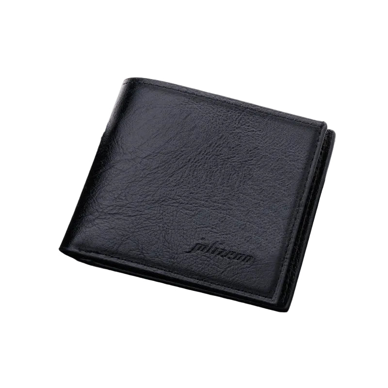 Men's Short Wallet for Youth and College Students with Zipper - Ultra Thin, Simple Design