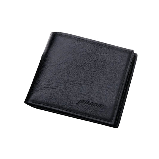 Men's Short Wallet for Youth and College Students with Zipper - Ultra Thin, Simple Design