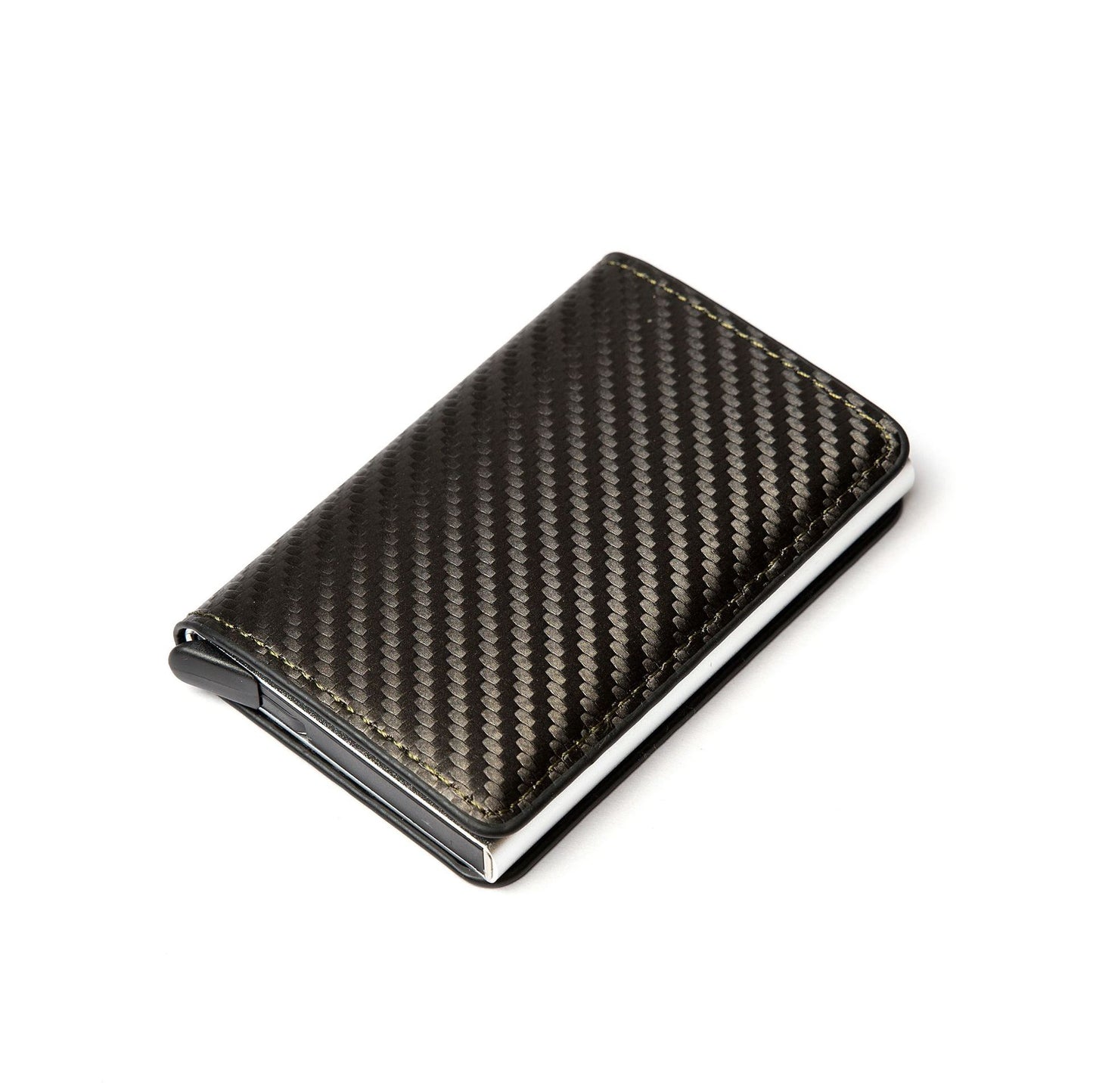 Carbon Fiber Anti-Magnetic Card Case - Aluminum Alloy RFID Anti-Magnetic