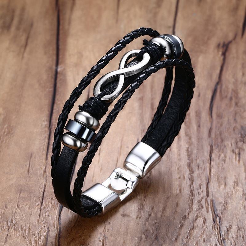 Infinity Bracelet - Genuine Leather