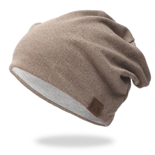 Casual Solid Color Beanie - Lightweight Thermal Elastic Knitted Cotton