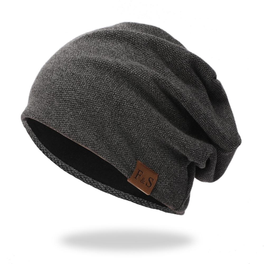 Casual Solid Color Beanie - Lightweight Thermal Elastic Knitted Cotton