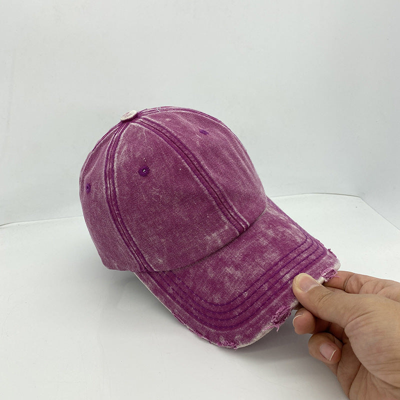 Women's Retro Denim Baseball Cap for Sun Protection
