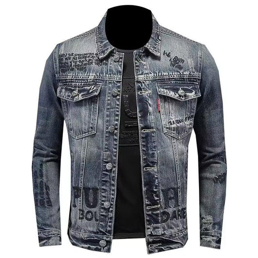 Men's  Denim Jacket - Motorcycle Inspired