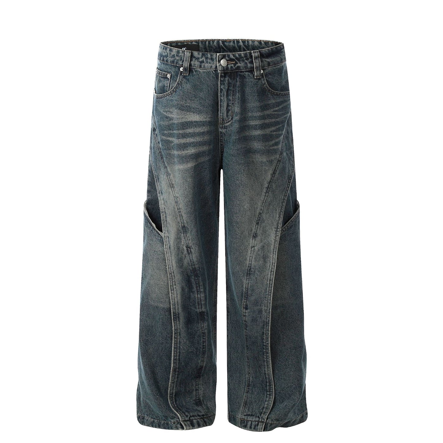 Washed Denim Loose Wide Leg Pants - Premium Japanese Quality