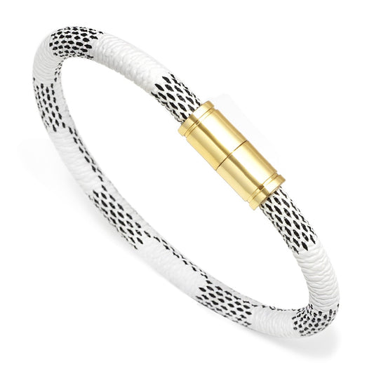 Leather Bracelets - Stainless Steel Magnetic Clasp