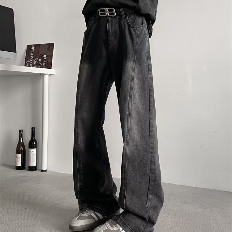 High Street Loose Casual Distressed Patchwork Pants