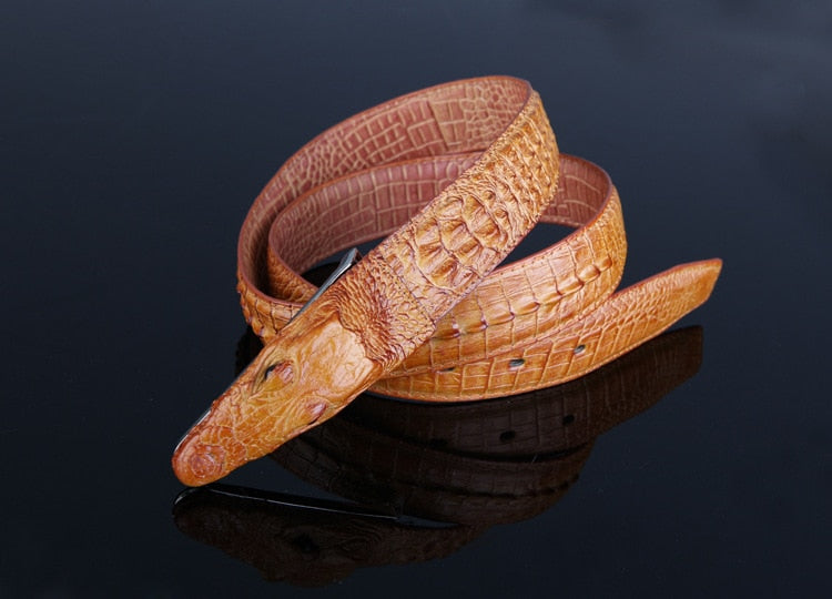 Men's Belts Luxury Cow Leather Designer Belt Men High Quality Crocodile