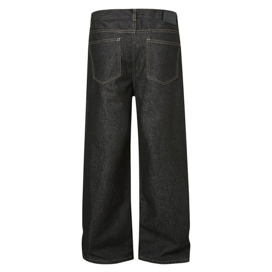 Dark Wash Flared Denim Pants - Summer Loose Fit