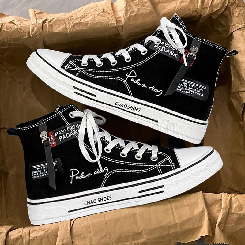 High Top Sneakers Board Shoes Canvas Casual Shoes for Men