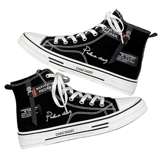 High Top Sneakers - Canvas Casual Shoes for Men