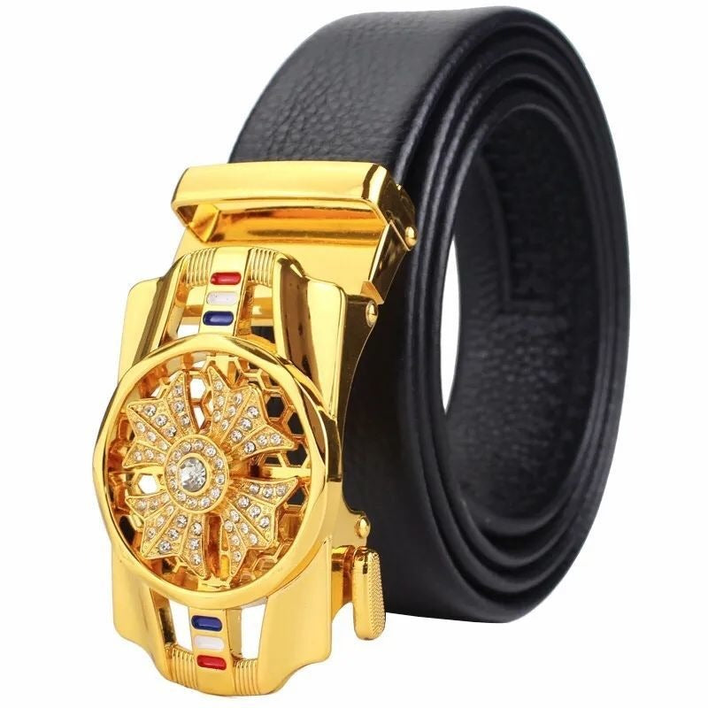 Men's High-End Belt - Versatile Automatic Buckle