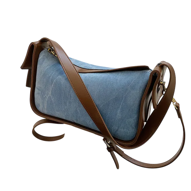 Women's Leather Handbag - Large Capacity Denim Shoulder Bags