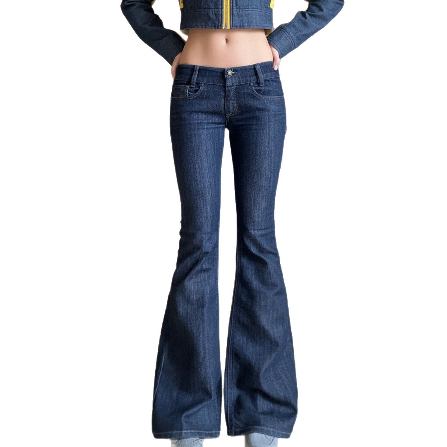 Retro Washed Blue Spicy Girl Low Rise Jeans