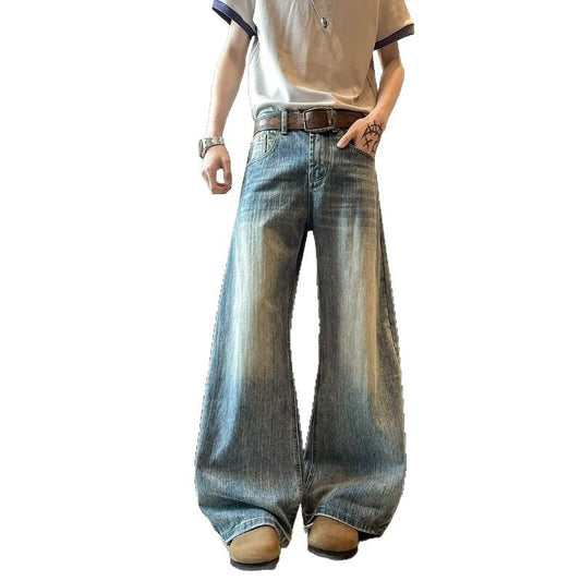 Bamboo Patterned Loose Casual Wide Leg Pants