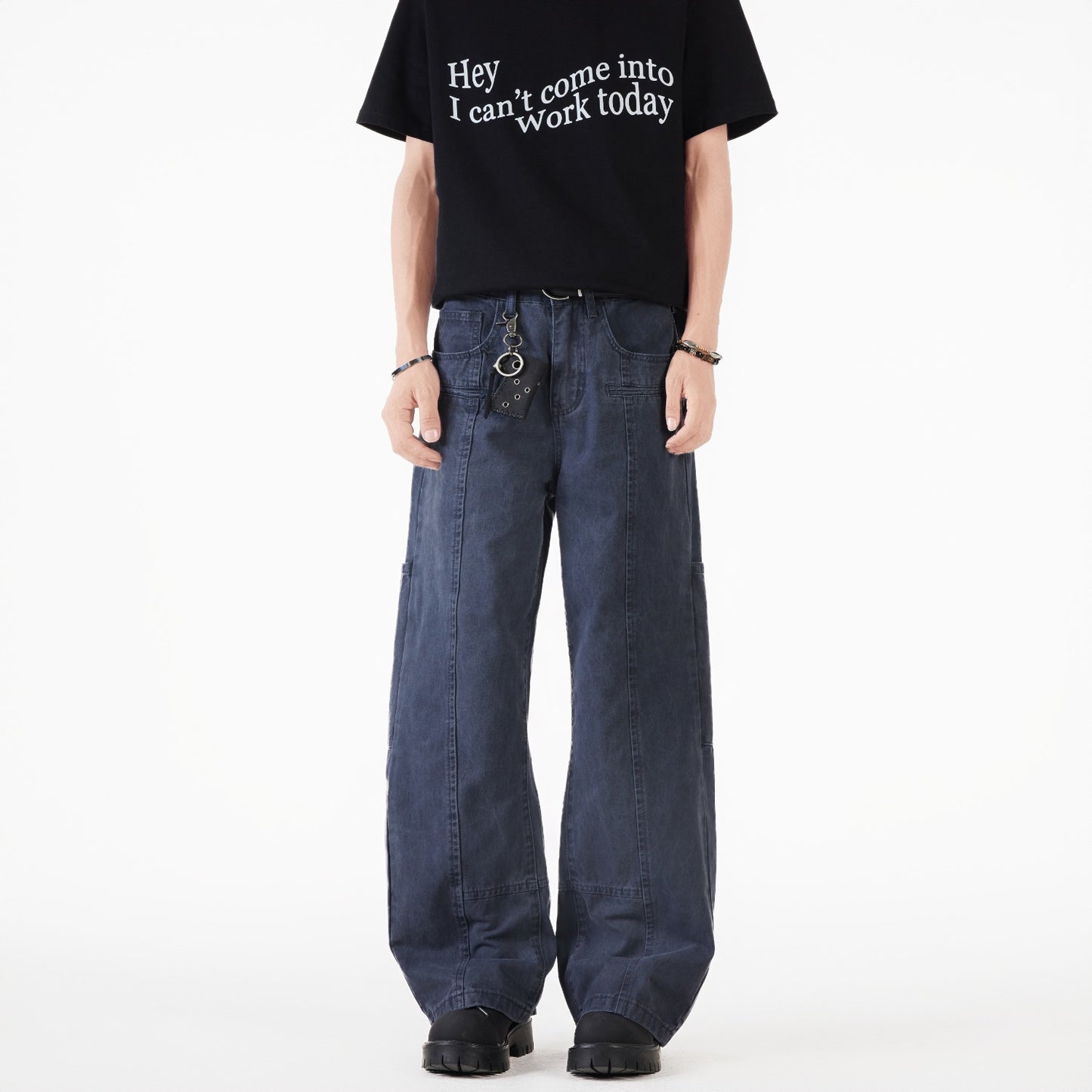 Premium Japanese Denim Loose Wide Leg Casual Jeans