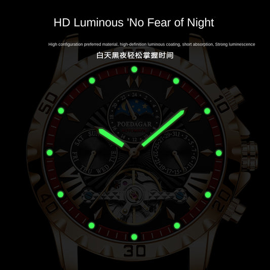 Swiss Waterproof Automatic Mechanical Watch for Men