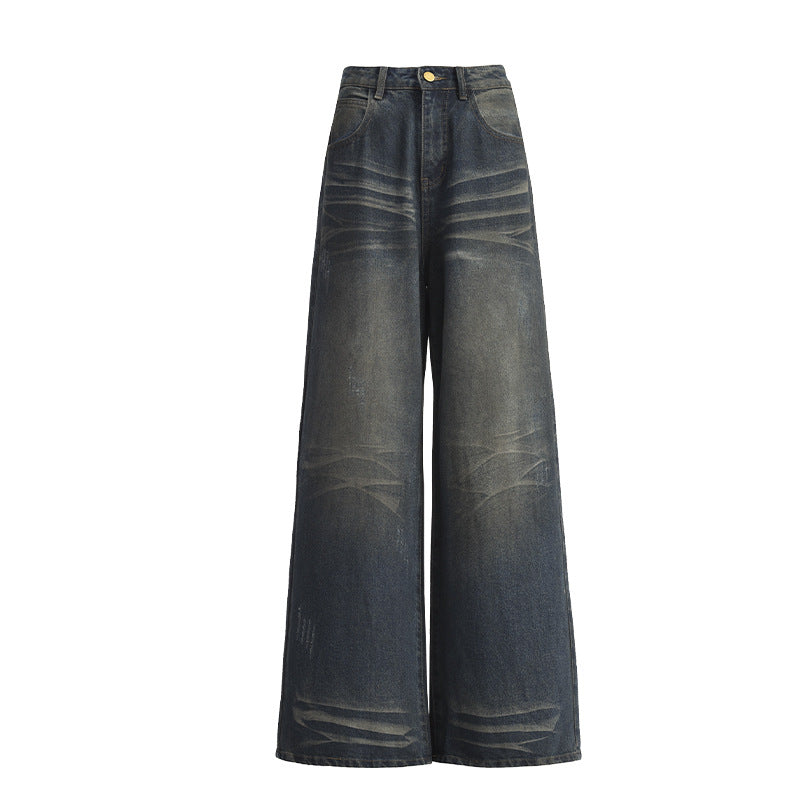 Women's Wasteland Washed Wide Leg Denim Trousers