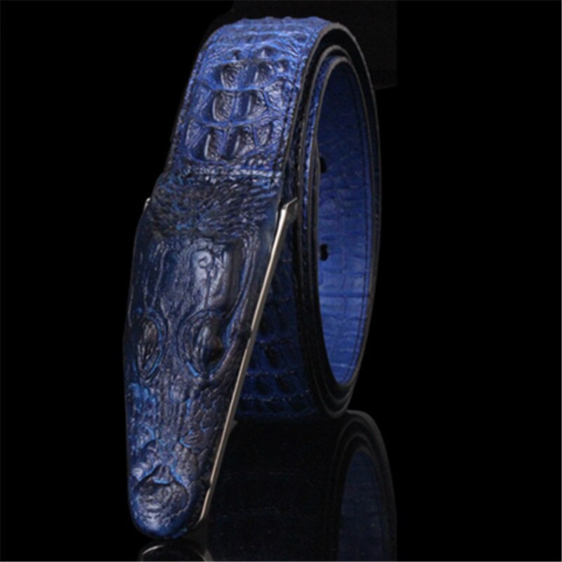 Men's Belts Luxury Cow Leather Designer Belt Men High Quality Crocodile