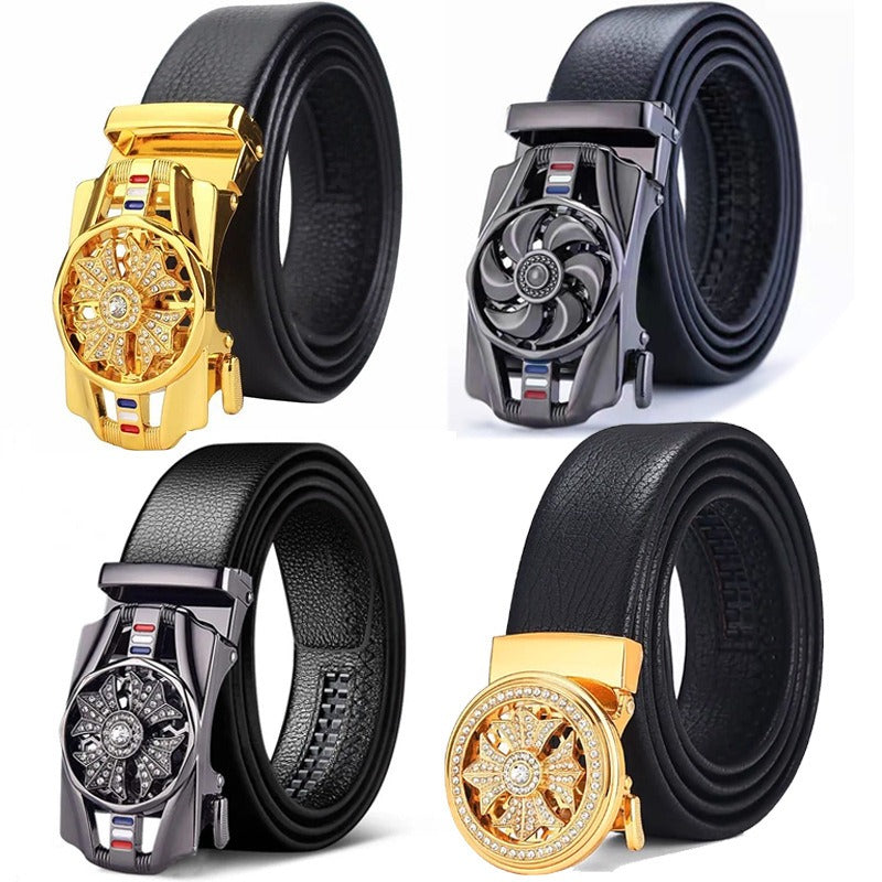 Men's High-End Belt - Versatile Automatic Buckle