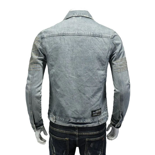 Embroidery Light Color Denim Jacket