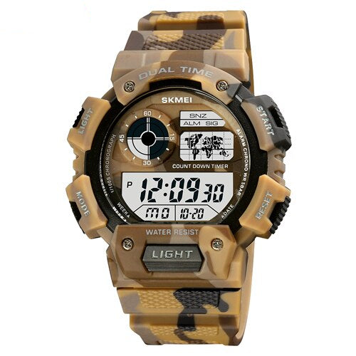Men's Digital Watch with Light Up Display - Waterproof