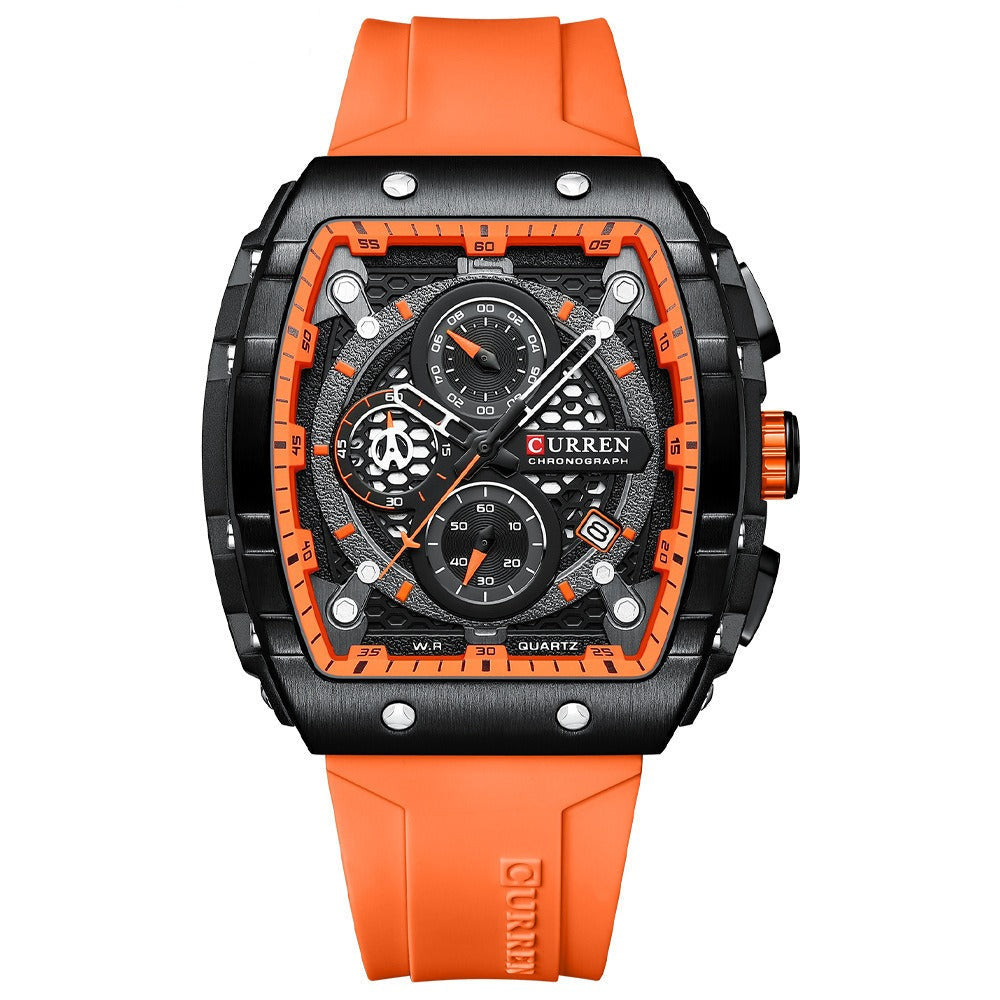 Men's Waterproof Quartz Calendar Multifunctional Watch